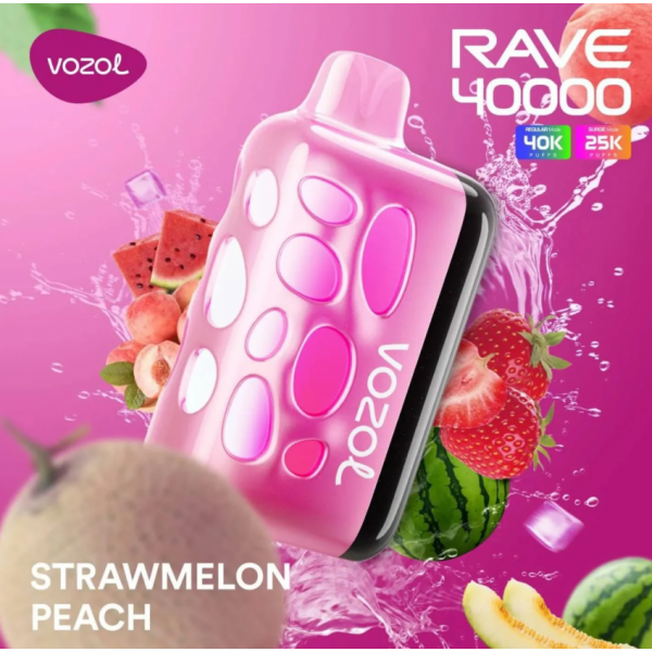 Vozol Rave 40000 Strawmelon Peach